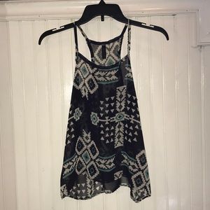 Sheer Tribal Print Tank Top
